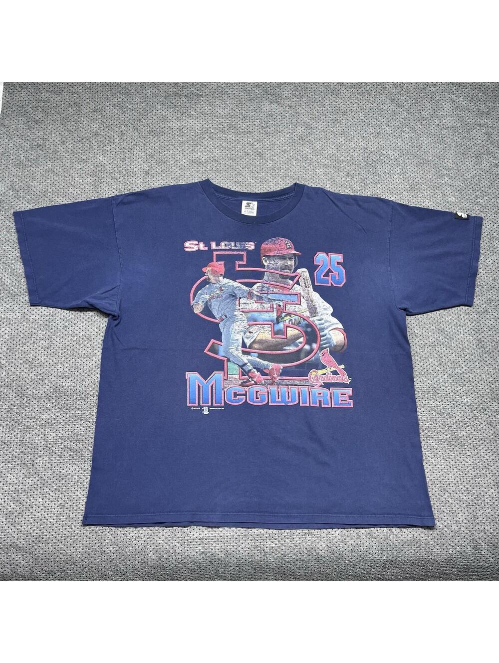 Vintage 1998 Starter St. Louis Cardinals Mark McGwire Player T-Shirt XL RARE MEN